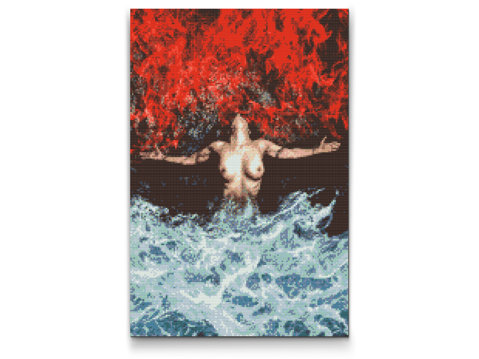 Diamantové malování - Woman, Fire, Water